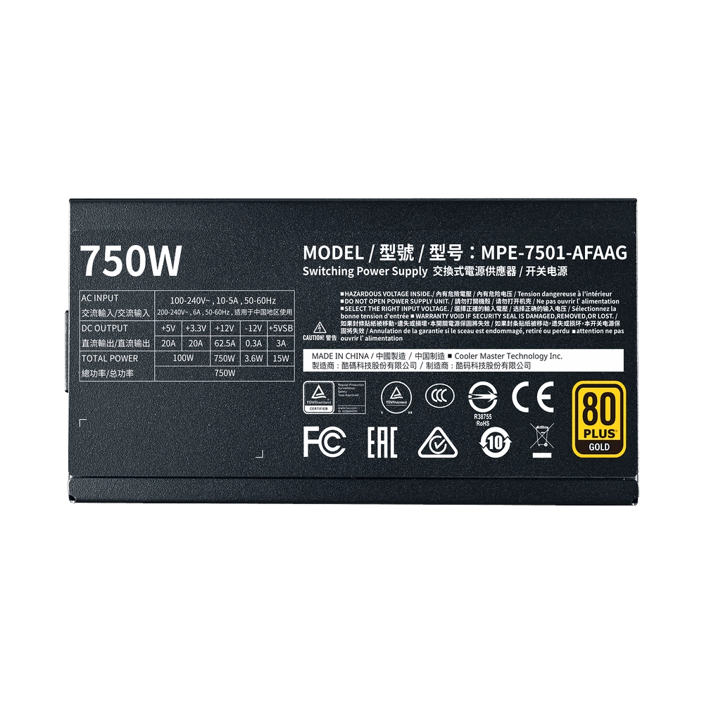 پاور کولر مستر Cooler Master MWE Gold 750 V2 Full Modular